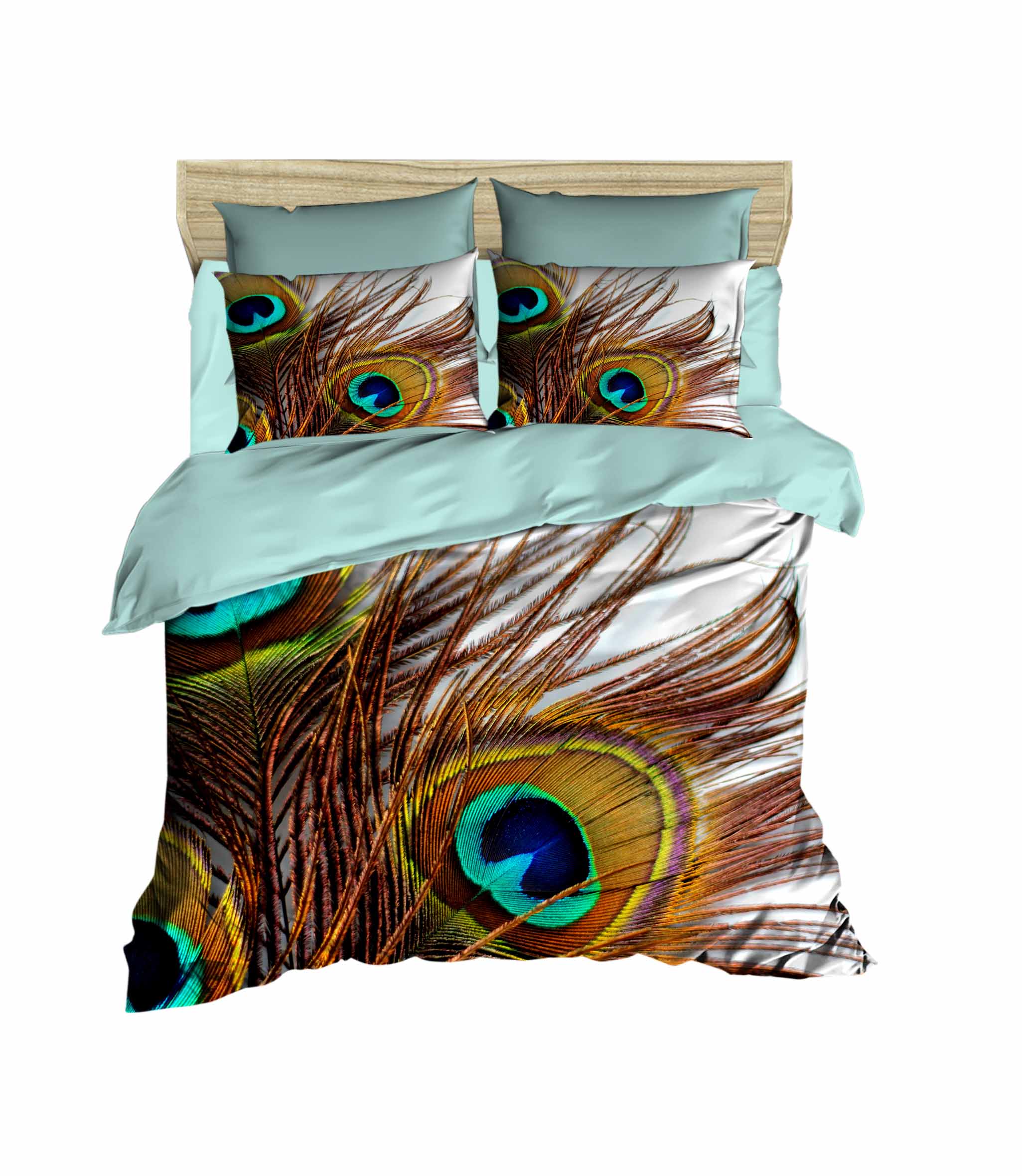 Комплект постільної білизни LIGHTHOUSE ranforce+3D Pava 200х220/4х50х70 Комплект постільної білизни LIGHTHOUSE ranforce+3D Pava 200х220/4х50х70