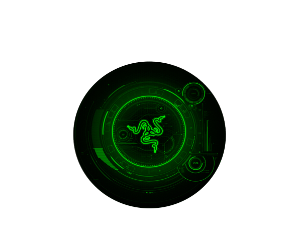 Коврик для мыши с боковой прошивкой VOLTRONIC RAZER 14 220x220x3 мм Black/Green (RRZ14)
