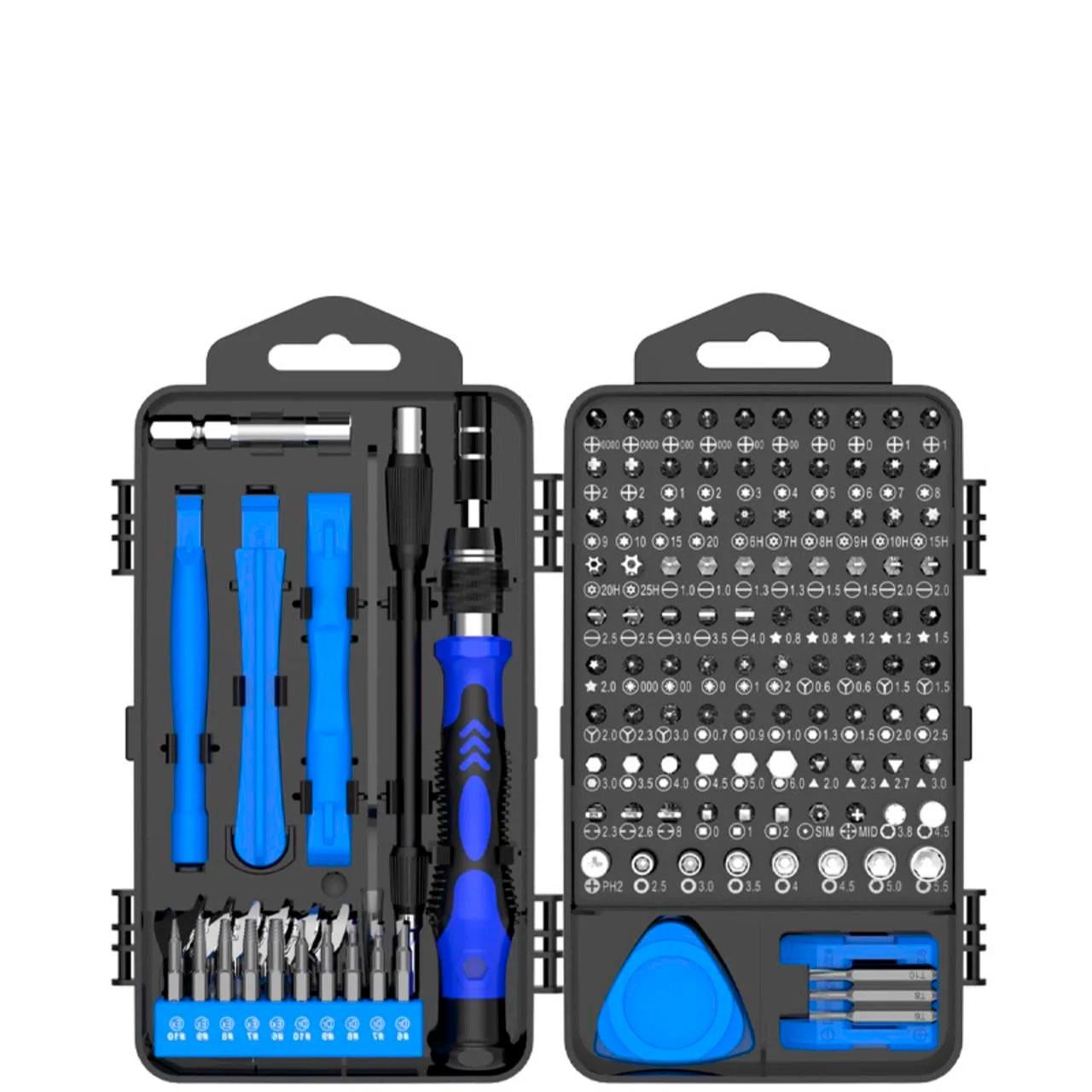 Набор инструментов 138в1 для точных работ и ремонта электроники Blue (137010)