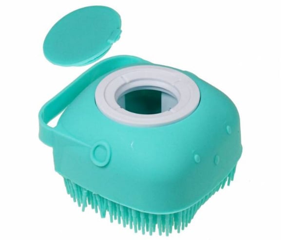 Силиконовая массажная щетка мочалка для ванны с дозатором Зеленый (44e7a6b4)