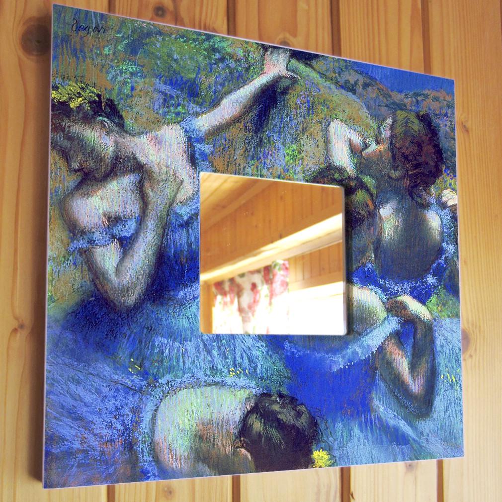 Зеркало декоративное Эдгар Дега Голубые танцовщицы 260х260 мм (M03684)