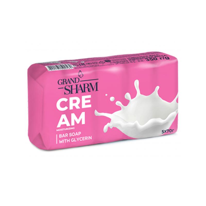Мыло туалетное косметическое жесткое Увлажняющий крем 5 шт. 70 г (083636)
