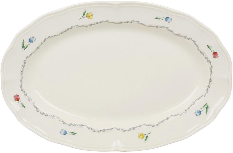 Набор фарфоровых тарелок Vintaгe Tulip 6 шт. 33х22 см Набор фарфоровых тарелок Vintaгe Tulip 6 шт. 33х22 см