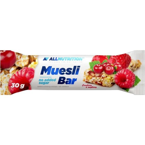 Углеводный батончик All Nutrition Musli Bar 30 г Cranberry/Raspberry Углеводный батончик All Nutrition Musli Bar 30 г Cranberry/Raspberry