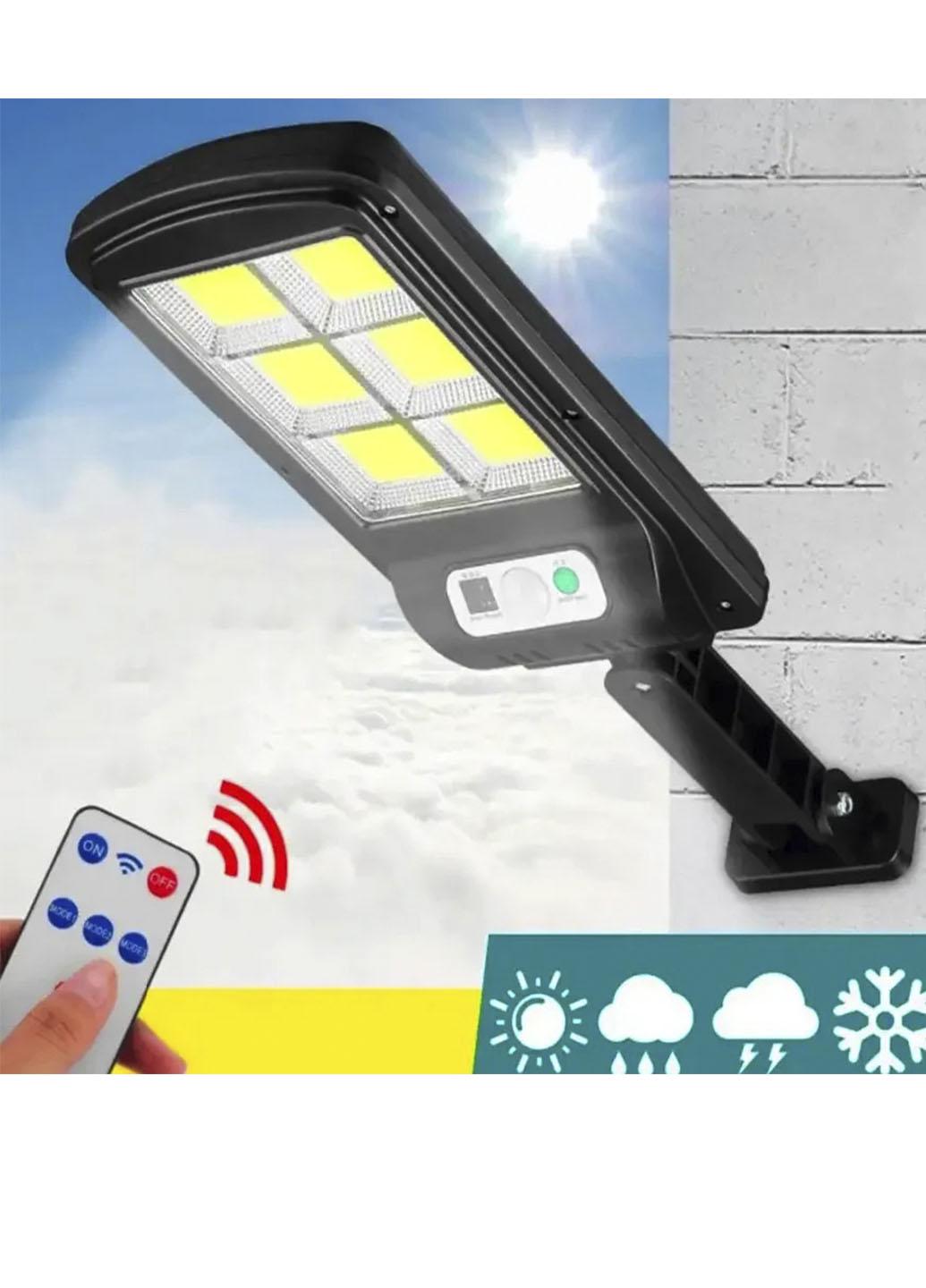 Ліхтар вуличний Solar Light 6COB на стовп із пультом на сонячних батареях Чорний (124522) - фото 2