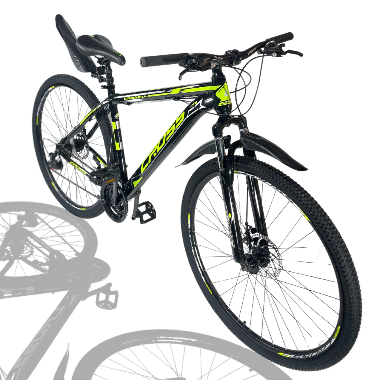 Велосипед гірський Cross Stinger 27,5" 18" від 170-185 см Чорний/Жовтий (3b7db341)