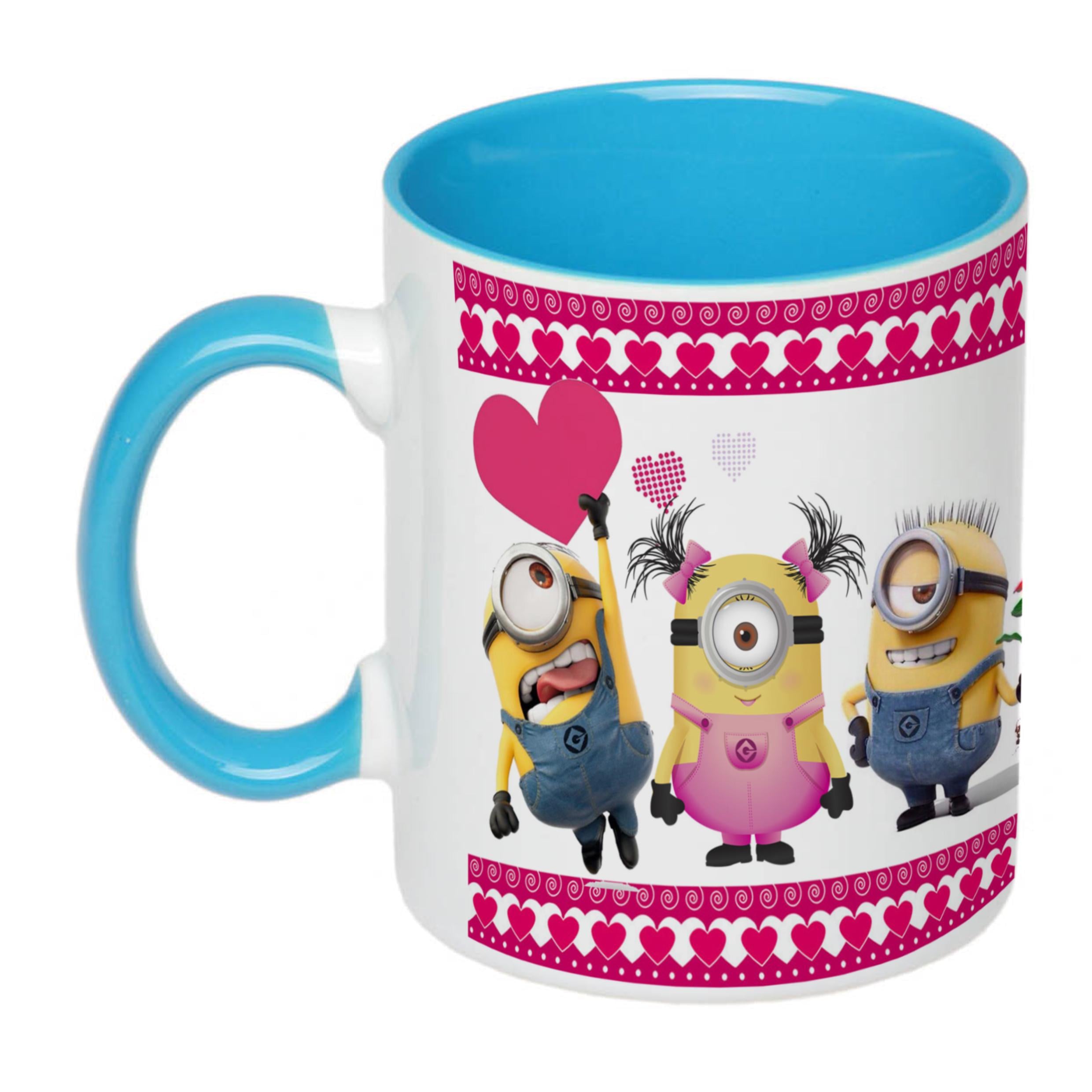 Чашка с печатью "Назаренко Марія, з 8 березня!" 330 мл Голубой (23764)