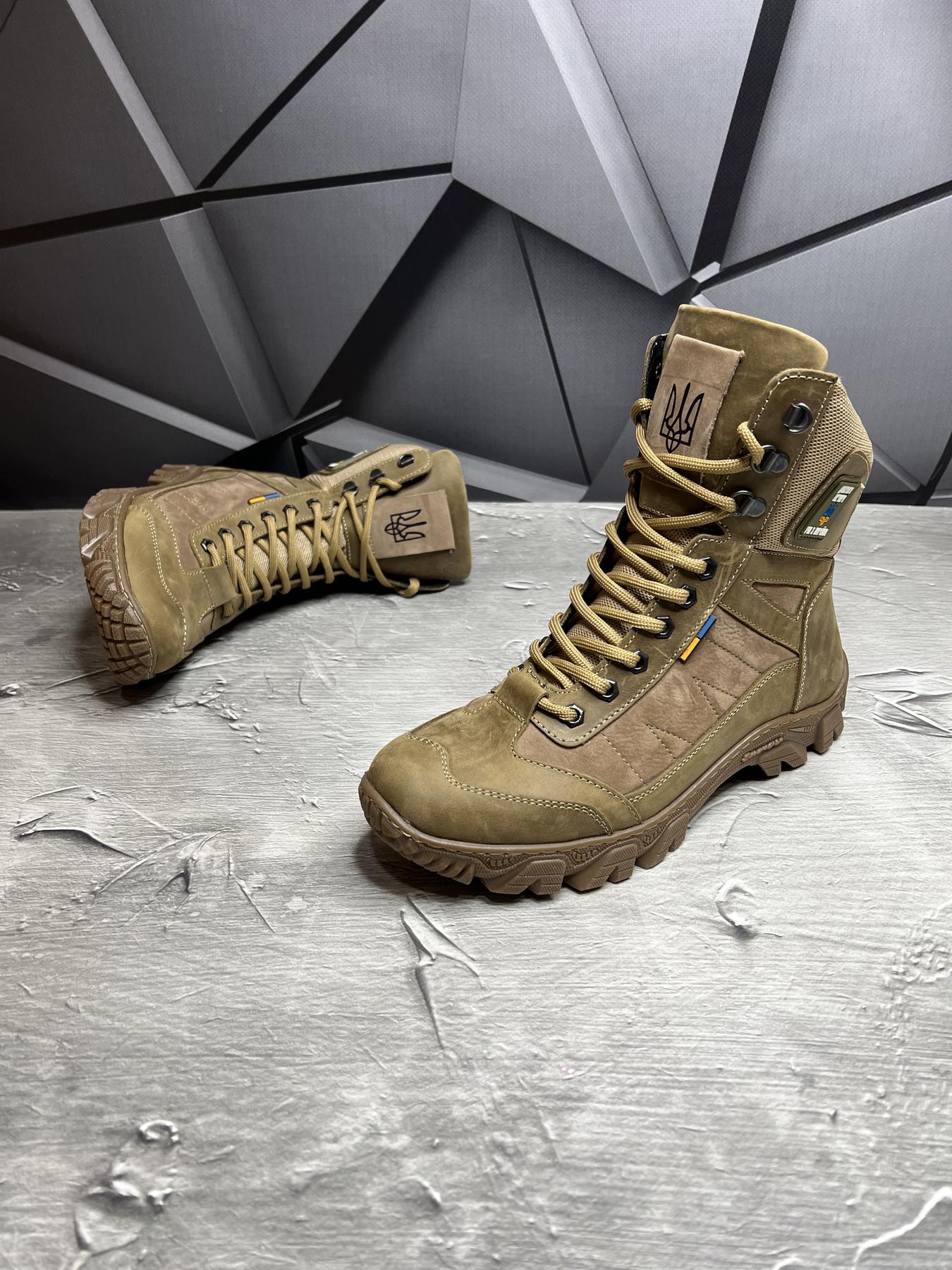 Берці чоловічі із натурального нубука демісезонні р. 44 Койот - фото 6 Берці чоловічі із натурального нубука демісезонні р. 44 Койот - фото 6