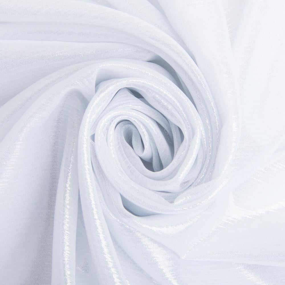 Ткань шифон стрейч с напылением Сильвер 55 г/м2 150 см Белый (26855)