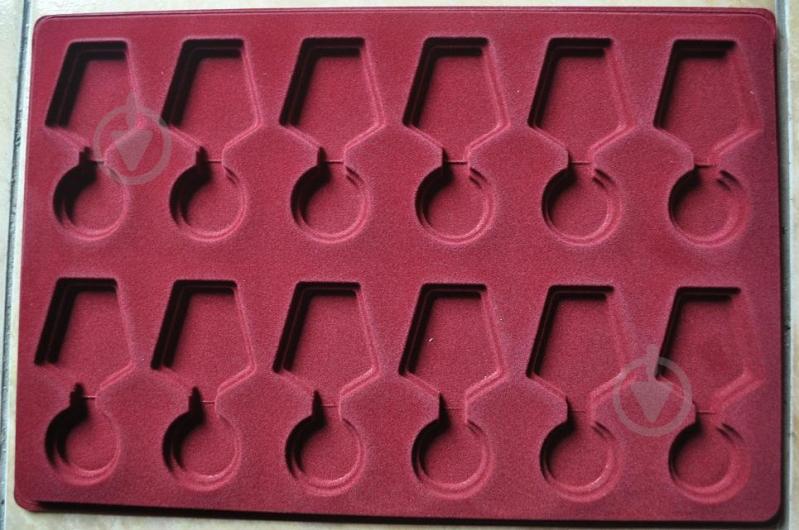 Планшет Schulz на 12 медалей СРСР із футляром Темно-червоний (S55)