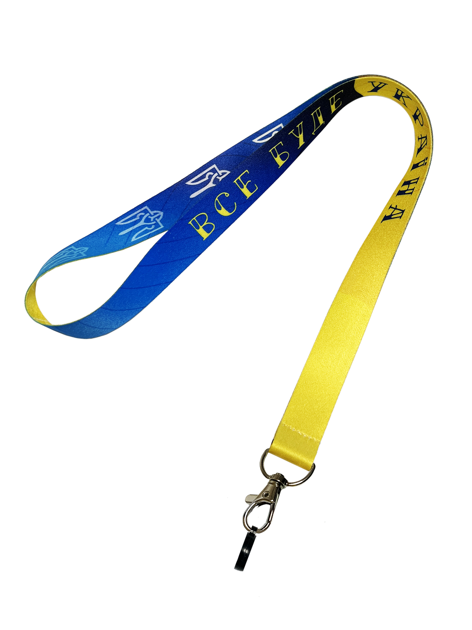 Стрічка на шию з кільцем для pod електронної сигарети Personalka "Все буде Україна" (p001)