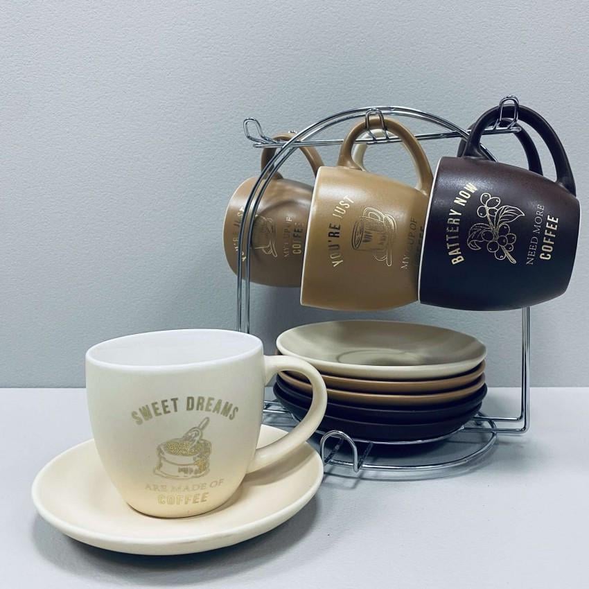 Сервіз чайний порцеляновий S&T 15200 Кав'ярня на стійці 270 мл 12 пр. (2385454767)