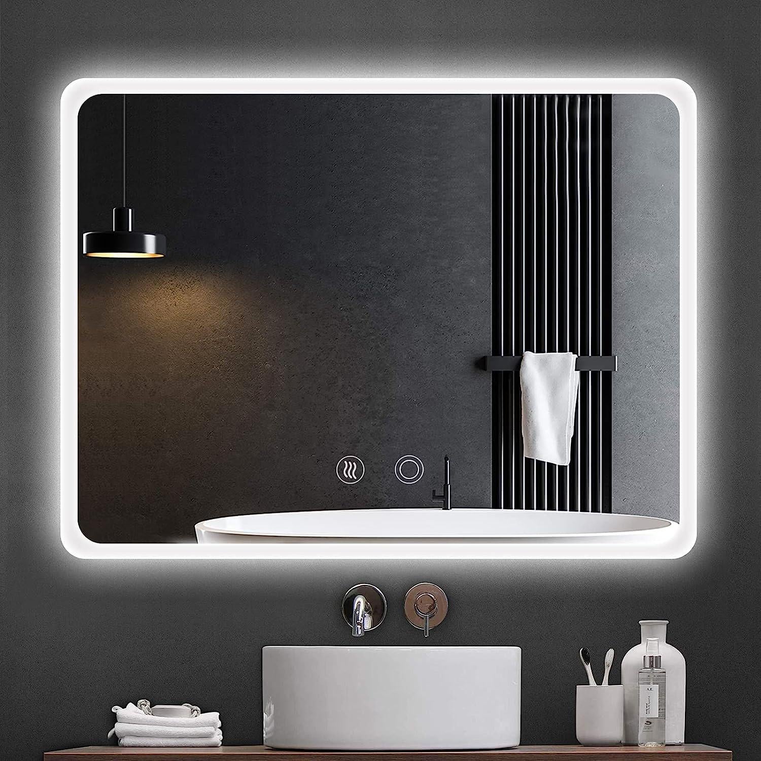 Зеркало Dim Dzerkal CALDO с LED-подсветкой/сенсорным управлением/подогревом 60х70 см (12265)