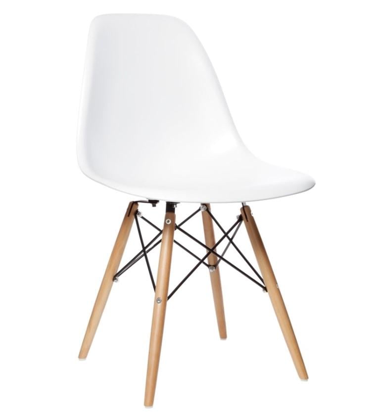 Комплект мебели стол 80 см и 2 стулья Белый - фото 3