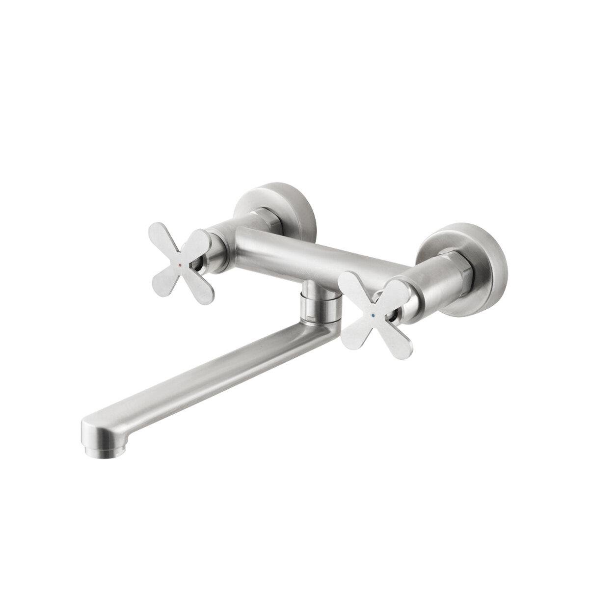 Смеситель для кухни Venta VK443LS двухвентильный Сатин (SW-82298)