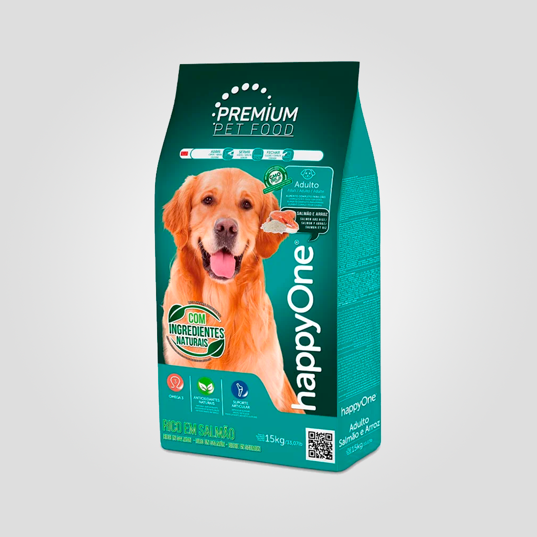 Корм сухий HappyOne Premium Dog Salmon для дорослих собак з лососем і рисом 4 кг (2076429729)