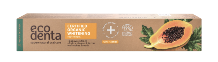 Зубна паста ECODENTA Organic Whitening з екстрактом папаї 75 мл - фото 3