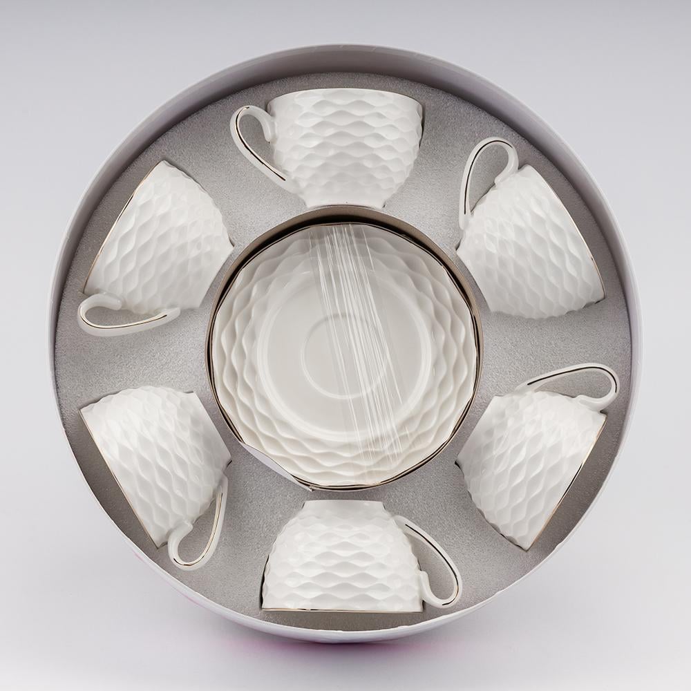 Набор чашек с блюдцами Венецианская волна 230 мл на 6 персон (90904)