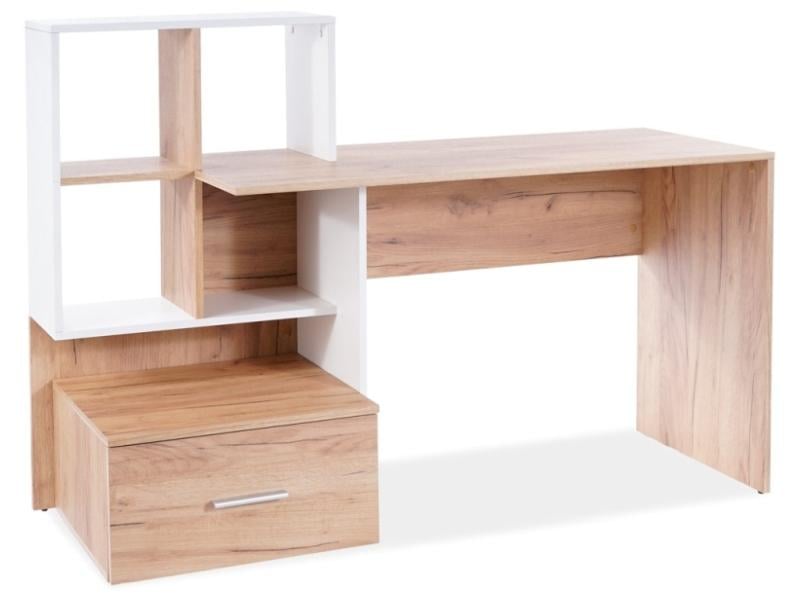 Компьютерный стол B-003 Дуб Вотан/Белый Мат (B003DWBM)