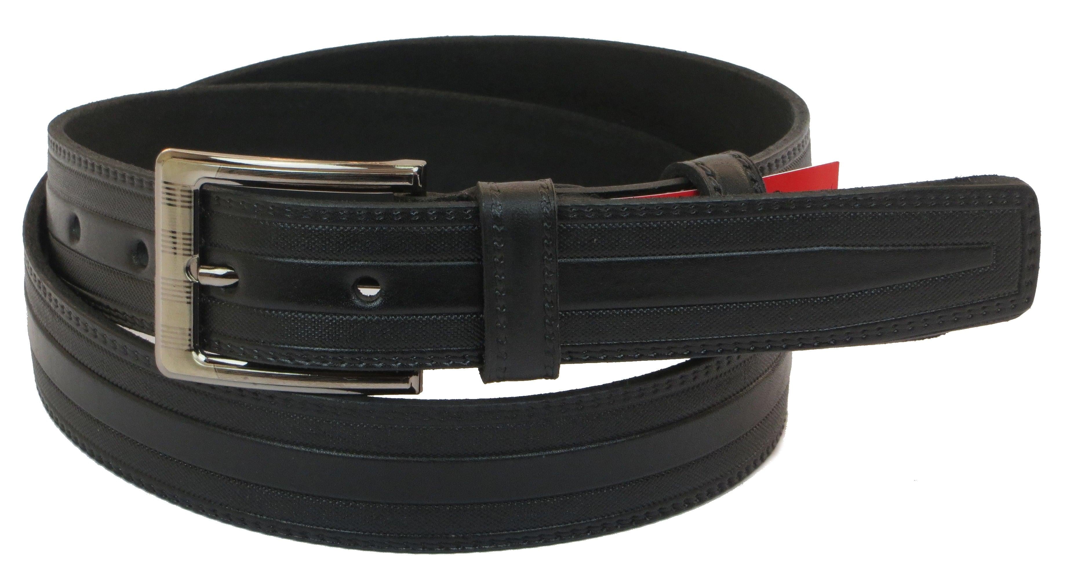Ремень мужской Skipper кожаный Черный (1036-35)