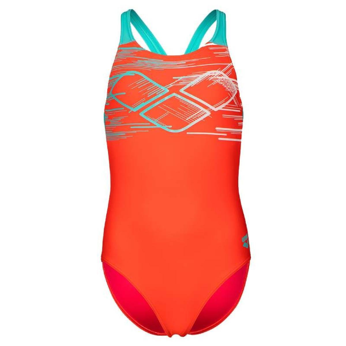 Купальник дитячий Arena PASTIME SWIMSUIT V BACK 116 см Помаранчевий (008308-980 116)
