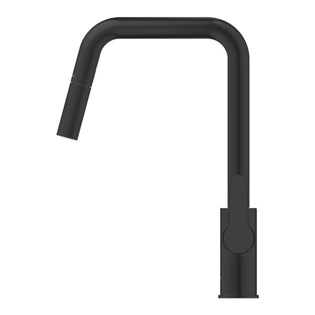 Змішувач для кухні з висувною лійкою Grohe Eurosmart New Чорний (306192430) - фото 7
