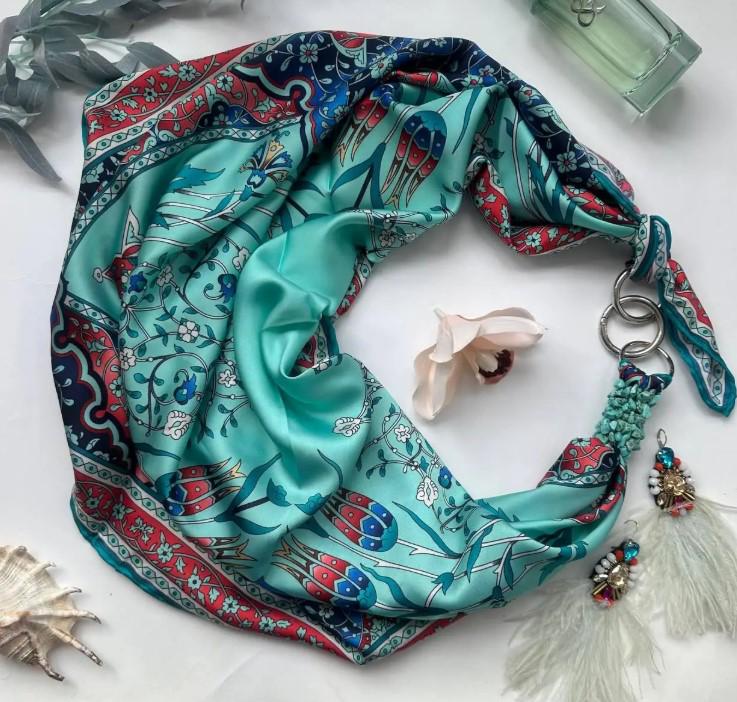 Хустка дизанейрська My Scarf з натуральним каменем Бірюзовий