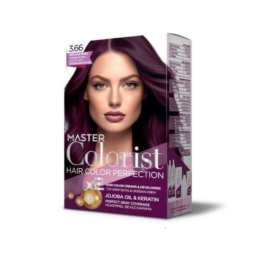 Фарба для волосся Master Colorist 3.66 2x50 мл/2x50 мл/10 мл Баклажан (302328)