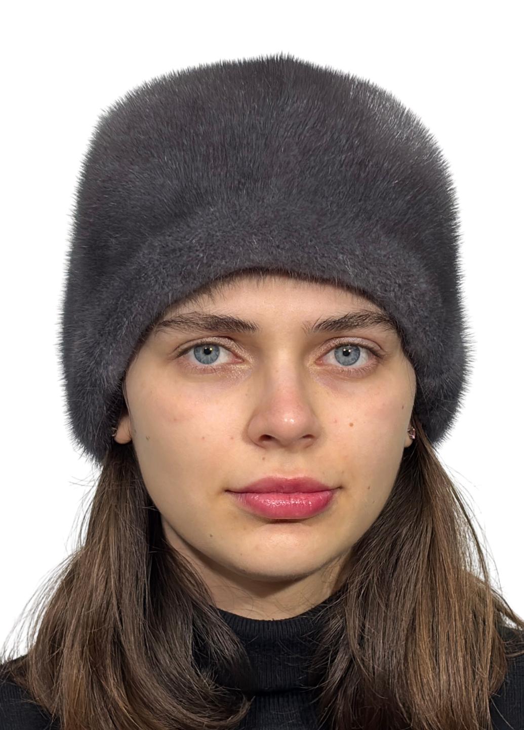 Женская кубанка Меховой стиль Бабочка из натурального меха норки Ирис (041/F)