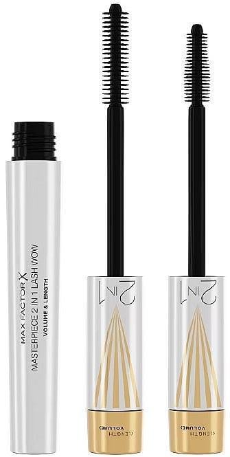 Туш для вій MAX FACTOR Masterpiece 2 In 1 Lash WOW Volume & Length 7 мл Black (381635)