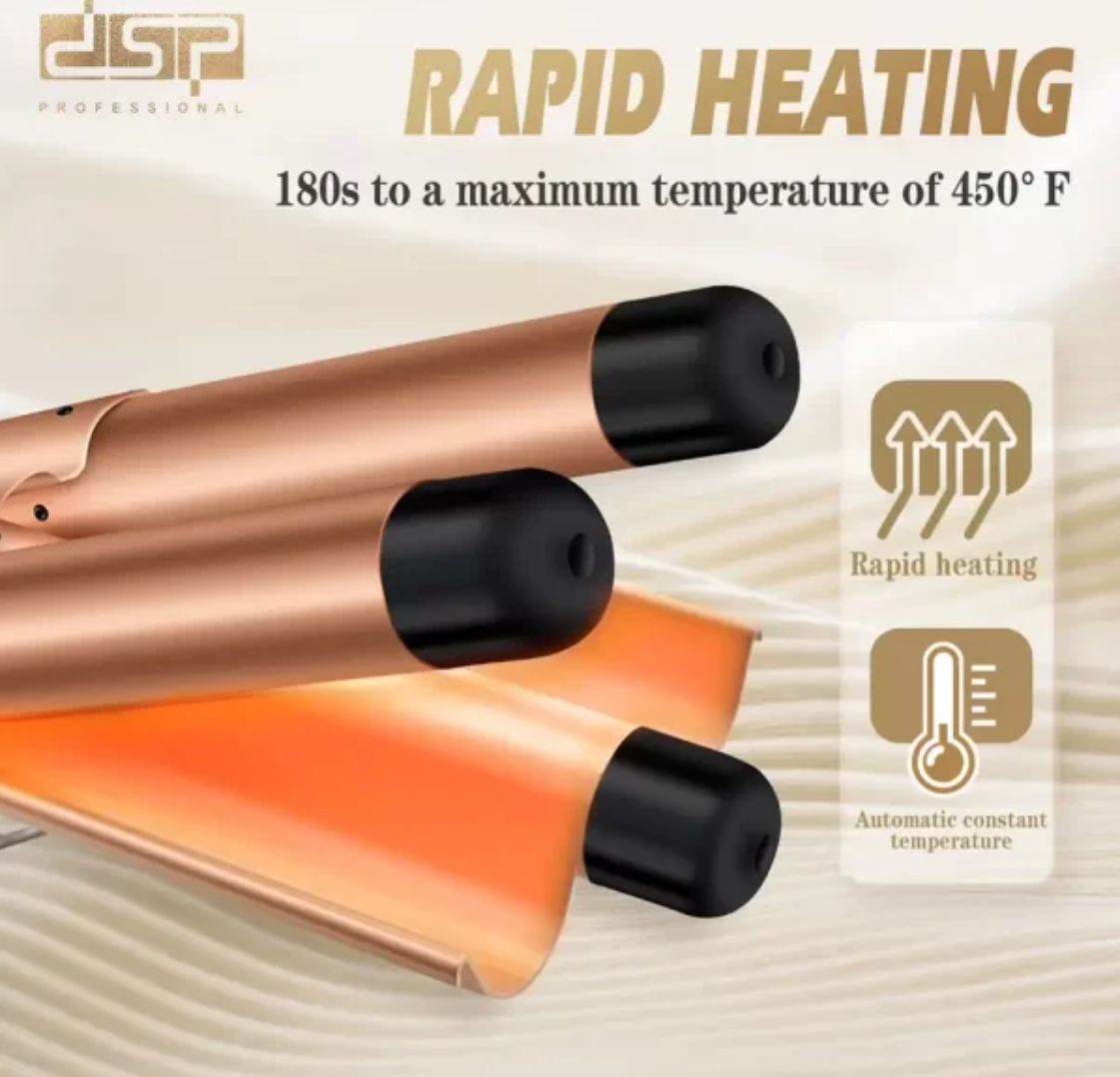 Плойка потрійна хвиля DSP 20174 зі щипцями та регулювальної температури (23120333) - фото 4