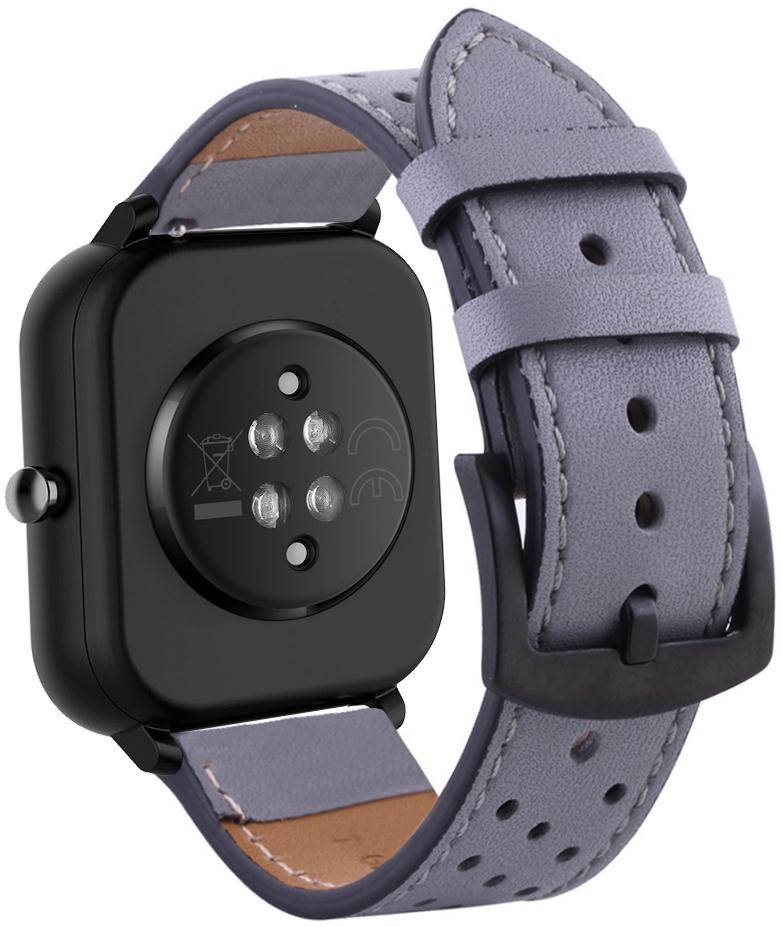 Ремешок кожаный Classico для Amazfit Bip U Grey (20654) - фото 1 Ремешок кожаный Classico для Amazfit Bip U Grey (20654) - фото 1