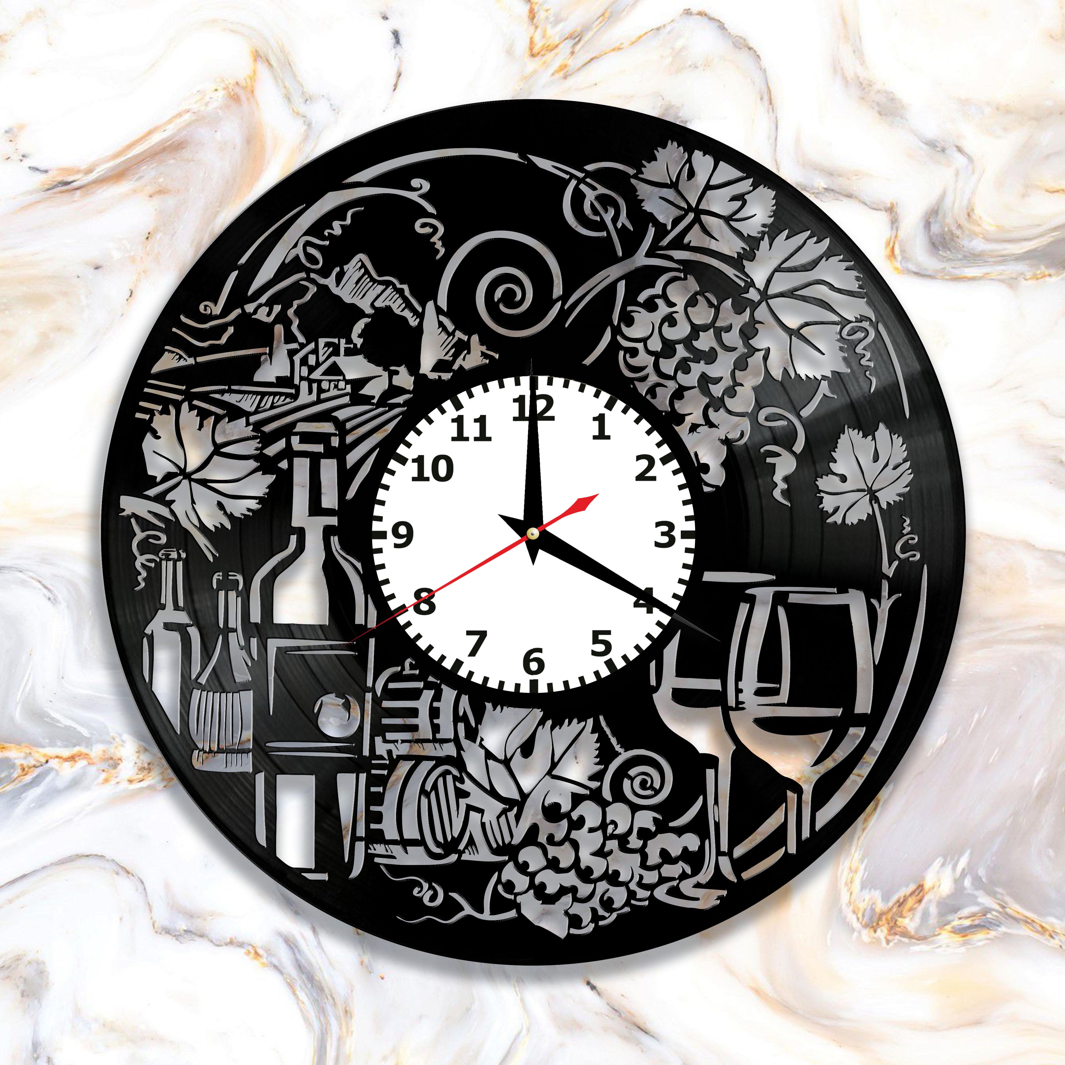 Часы настенные Вино 3346 из виниловой пластинки