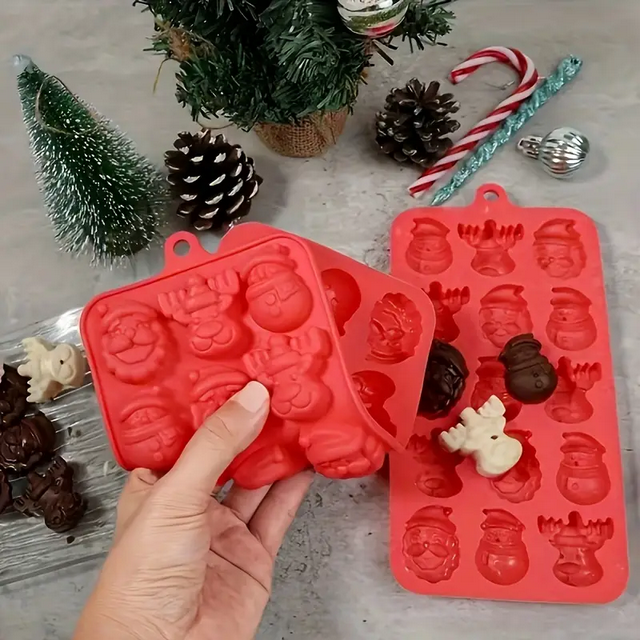 Форма силіконова для шоколаду/цукерок мила свічок Червоний (SAM-6011) - фото 2