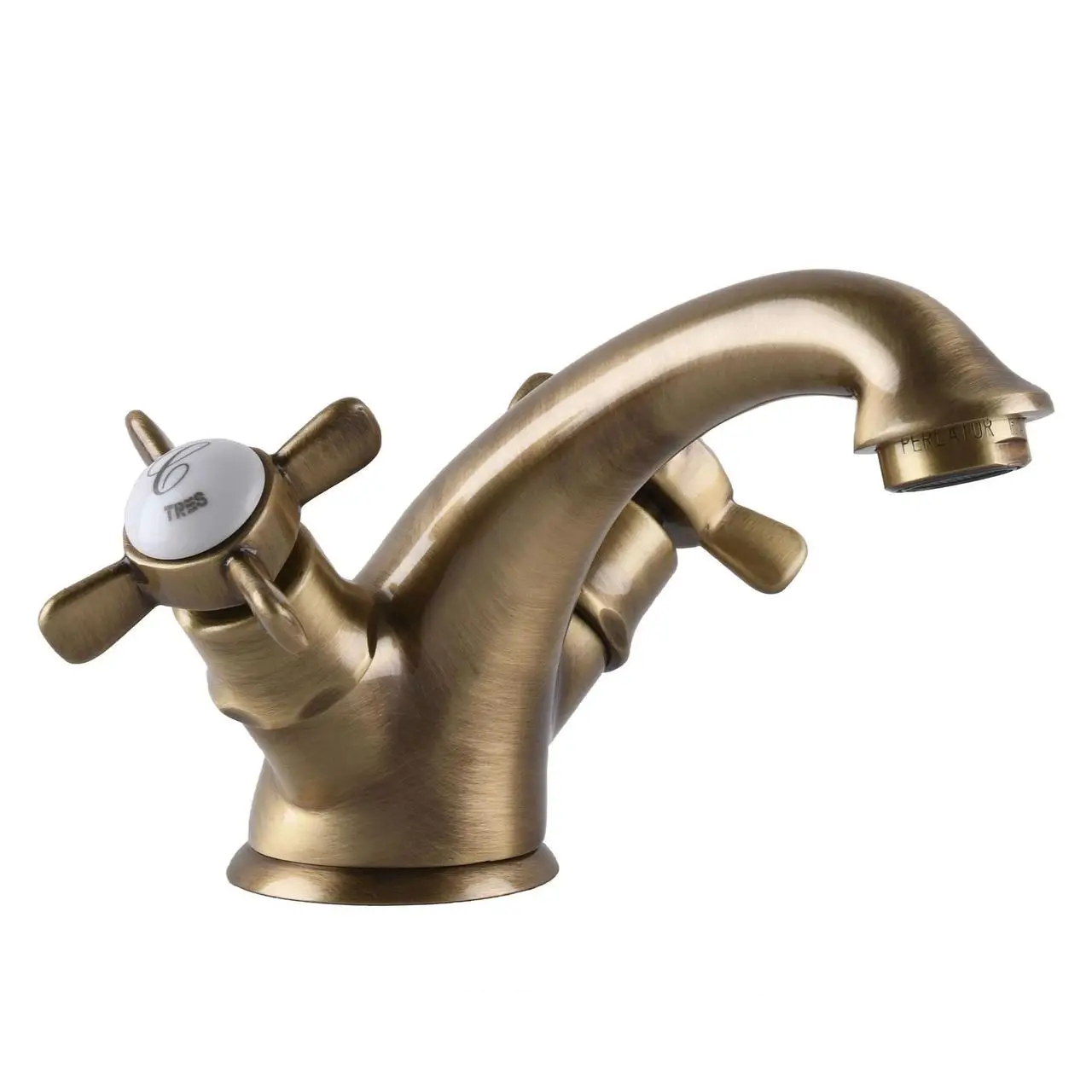 Смеситель для биде Tres RETRO-5291200161 двухвентильный с автоклапаном Бронзовый (000010010)