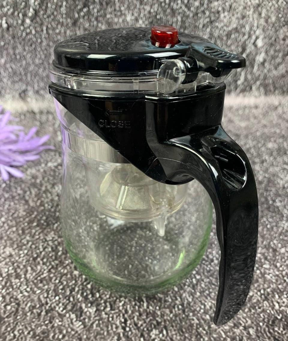 Заварочный чайник Edenberg стеклянный с кнопкой для сливки 800 мл (EB-333) - фото 5 Заварочный чайник Edenberg стеклянный с кнопкой для сливки 800 мл (EB-333) - фото 5