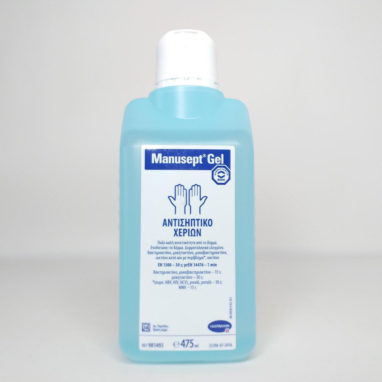 Антисептик для рук Hartmann Manusept Gel 475 мл (X-1951) - фото 4 Антисептик для рук Hartmann Manusept Gel 475 мл (X-1951) - фото 4