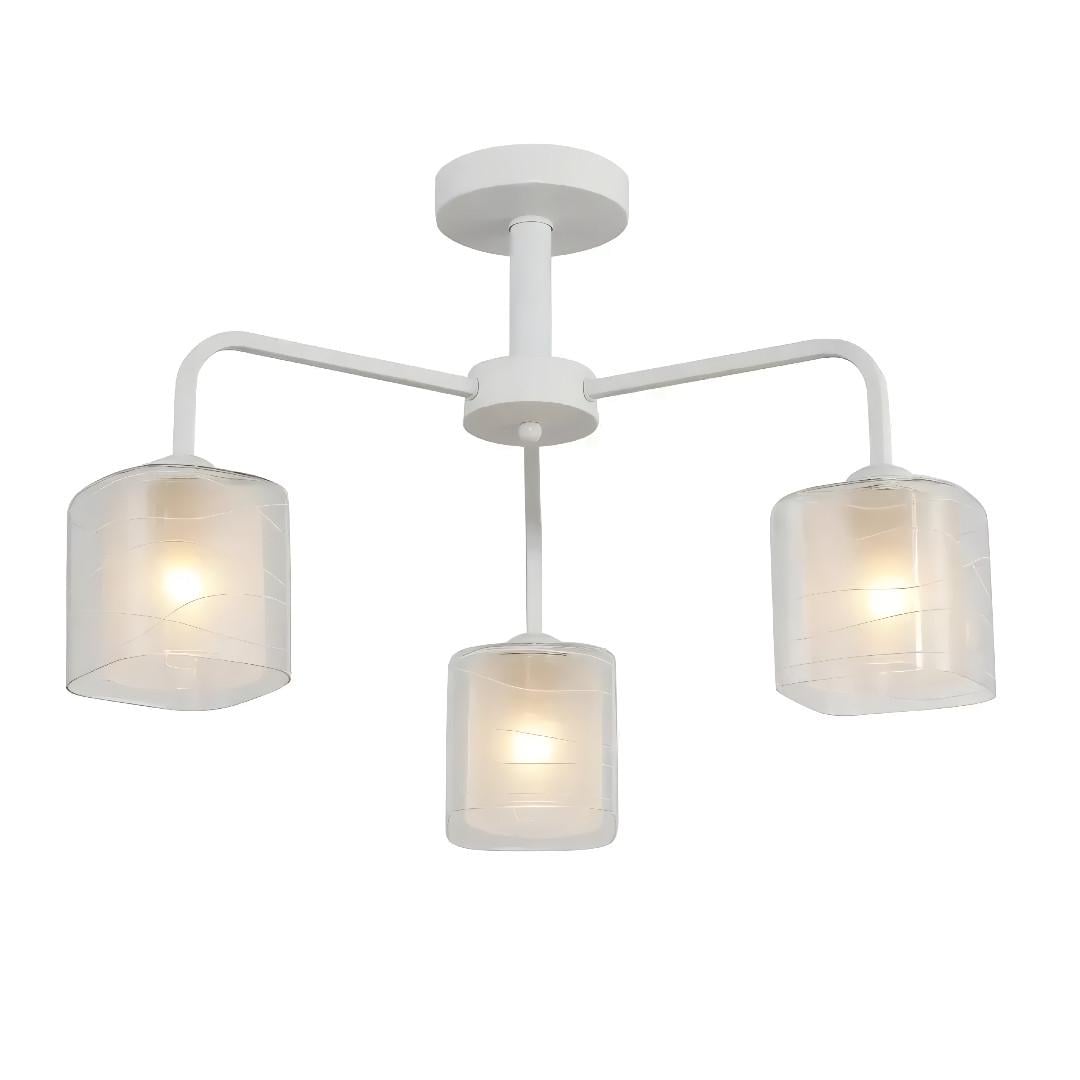 Люстра Valeso с металлическим каркасом под три лампы Е27 Белый (G 07469/3 Matte White)