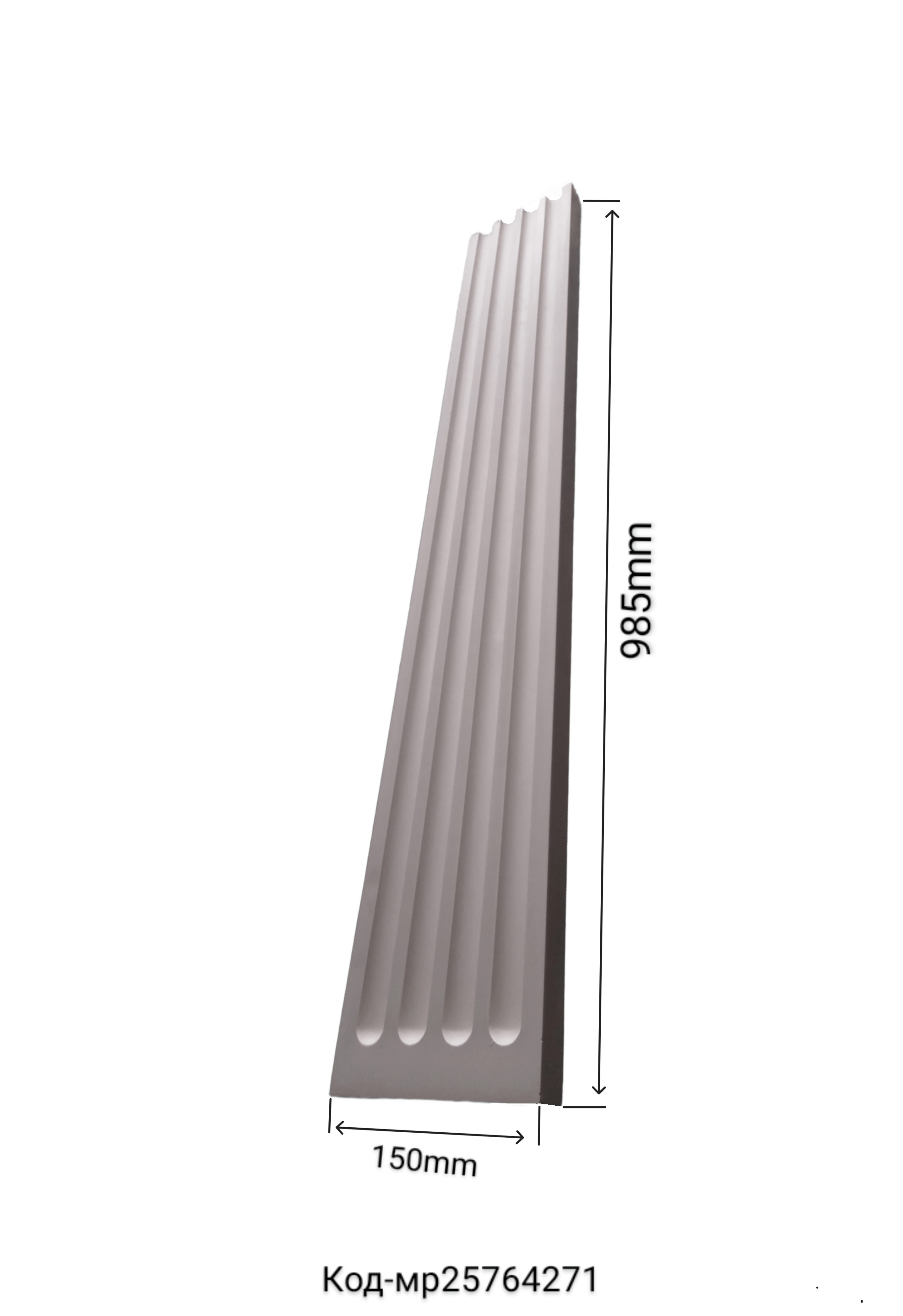 Декоративное гипсовое тело к колонне-пилястре d 15 см (25764271) - фото 2