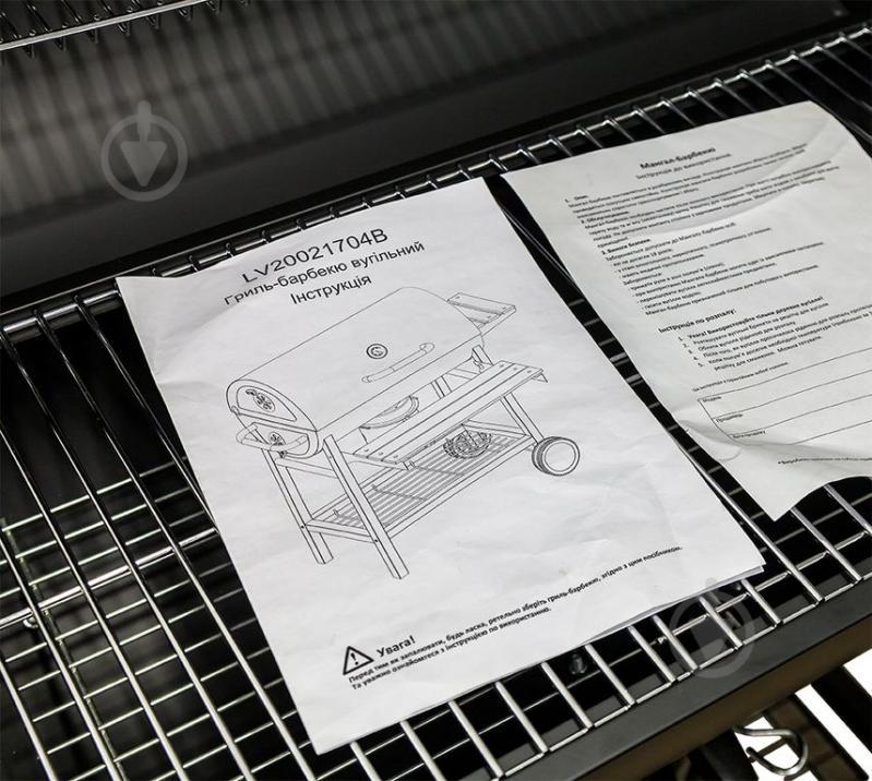 Гриль Барбекю С Термометром На Колесах Levistella V20021704B 115X63 Черный - фото 2