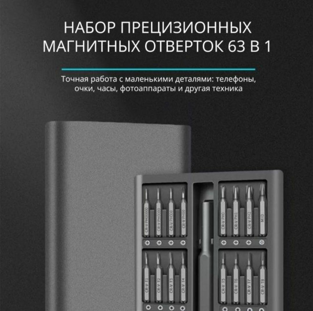 Набор отверток прецизионных 63в1 в пластиковом кейсе (1798164689) - фото 3