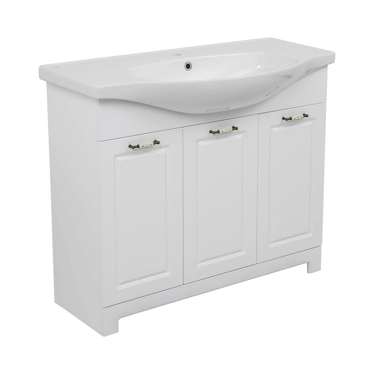 Тумба Класик 2019 з умивальником Lila 100 см Білий (2354740891)