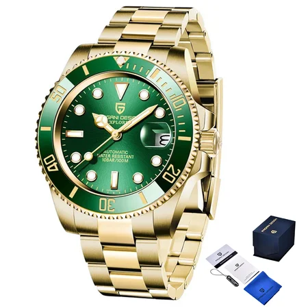 Наручные часы Pagani Design PD-1661 Yellow Gold/Green