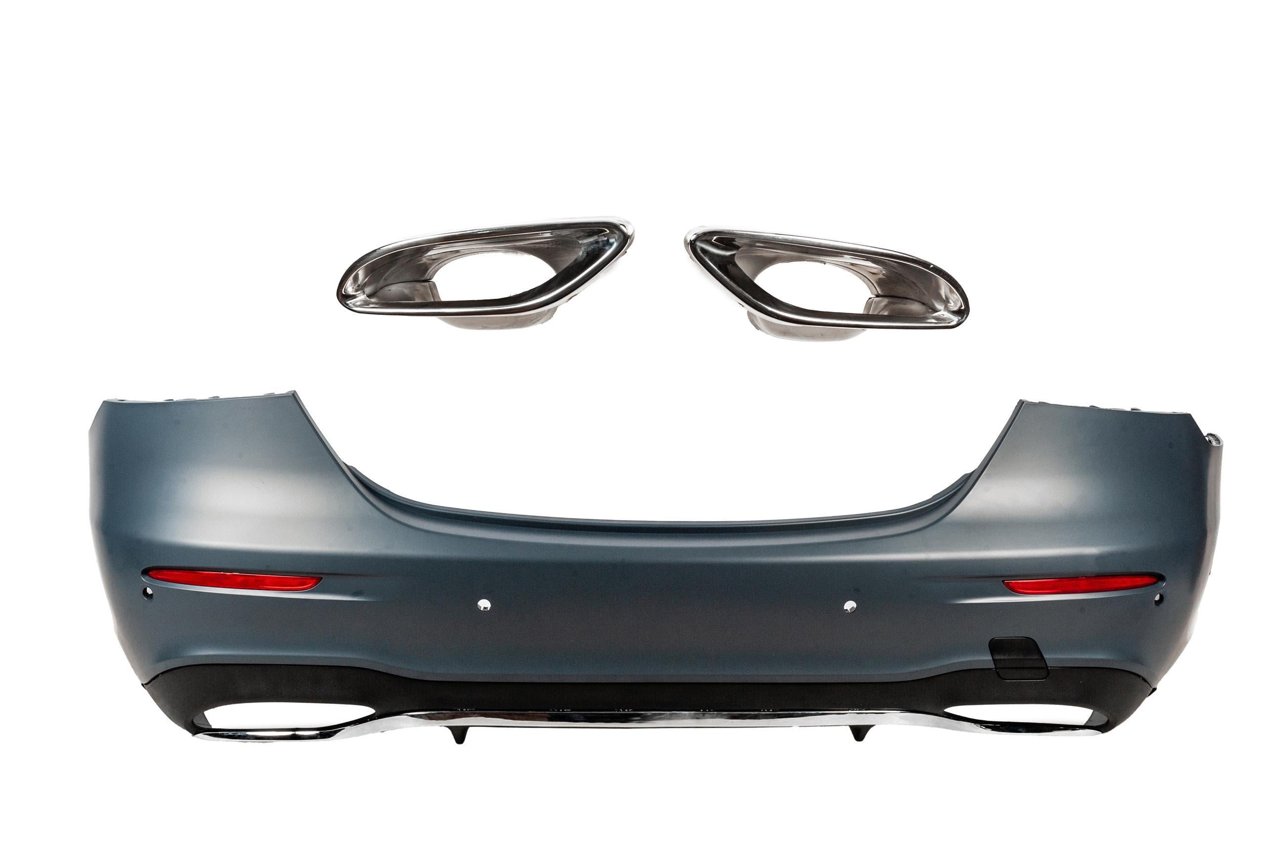 Бампер задний GBT AMG-Line в собранном виде для 2020-2024 для Mercedes E-сlass W213 2016-2023 гг. (188608)