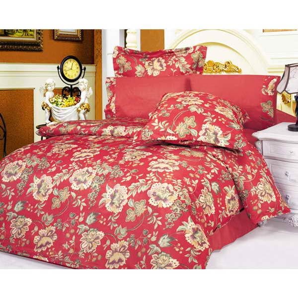 Комплект постельного белья Le Vele Sicilya евро 200х220 см Бордовый (lv-125)