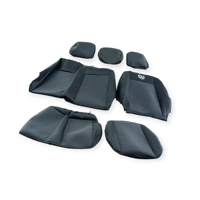 Чехлы салона Авто Мир Volkswagen T4 1990-2003 ткань Черный (3064548727)