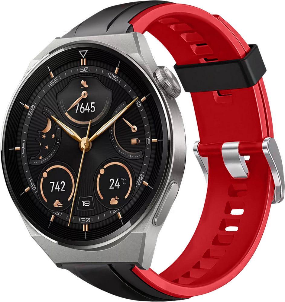 Ремешок Coholl для Huawei Watch GT3 Pro 46 мм Black Red (37331-44)
