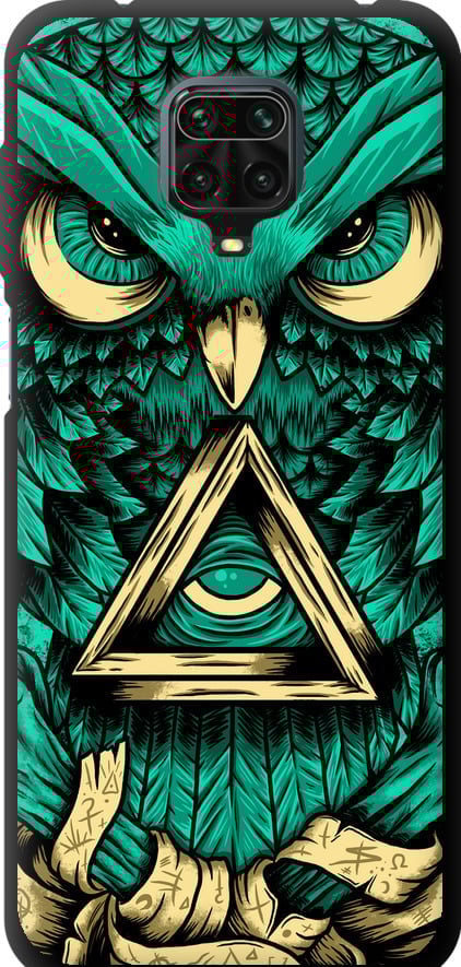 Чехол на Xiaomi Redmi Note 9 Pro Сова Арт-тату (3971b-1911-42517)