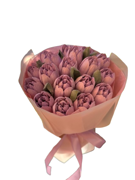 Букет зефирных цветов ручной работы 15 см (28830831)