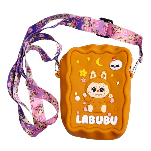 Сумочка-кошелек Лабубу силиконовая на молнии 12,5х9х3,5 см Коричневый (HP-55-7BR) Сумочка-кошелек Лабубу силиконовая на молнии 12,5х9х3,5 см Коричневый (HP-55-7BR)